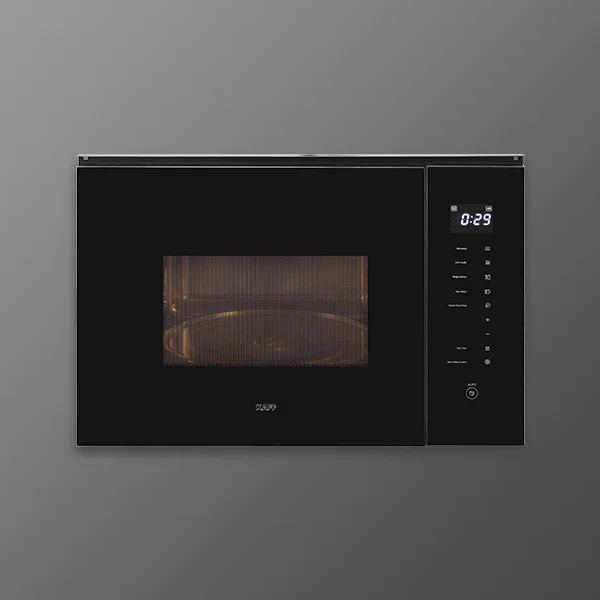compact built-in microwave, offering quick cooking and a polished design that maximizes both style and kitchen space