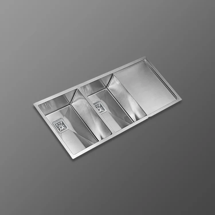 Stylish macro series sink with integrated drainboard for convenient washing and drying in the kitchen
