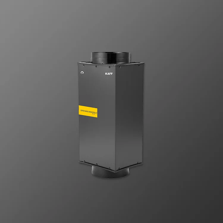 KAFF noise control chimney designed to reduce noise while providing powerful ventilation for a peaceful cooking environment