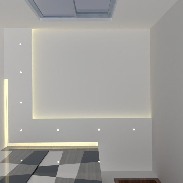 Neat and simple false ceiling design, adding a clean, contemporary touch to your home or office interior.
