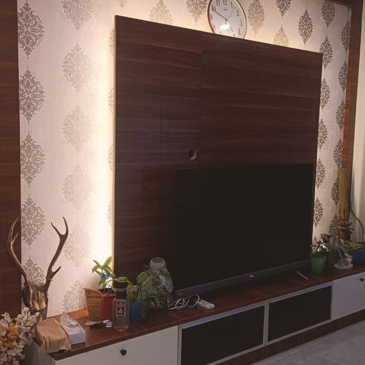 space-saving minimalist TV cabinet with sleek design and concealed storage, perfect for a modern living room