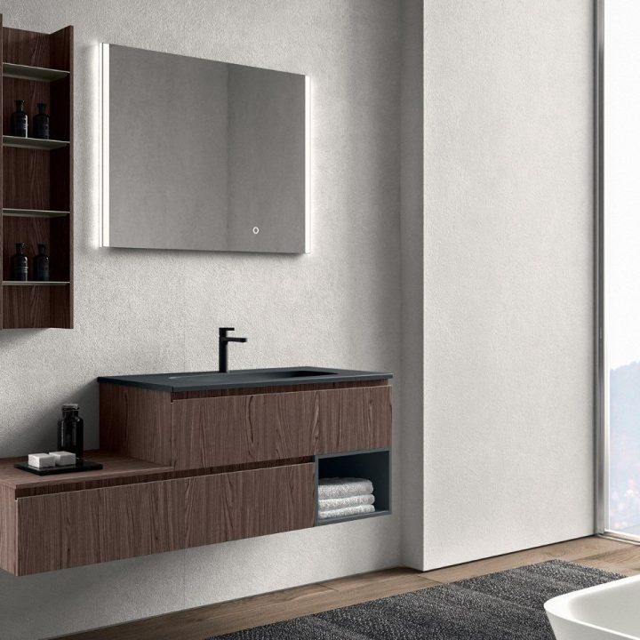 luxury floating vanity unit with elegant design, offering spacious storage and a modern, sleek look for a sophisticated bathroom