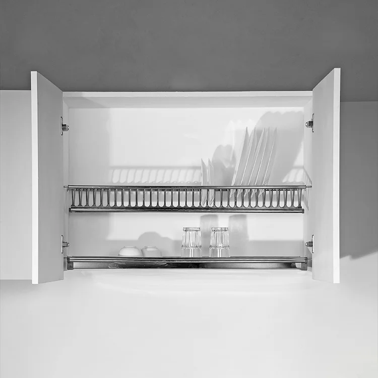 modern kitchen dish drying rack designed to hold plates and glasses securely while draining water effectively